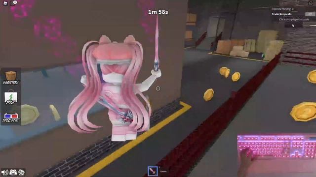 MURDER MYSTERY 2 + PINK FLAMING KNIFE II ASMR #asmrroblox #murdermystery2 смотреть онлайн