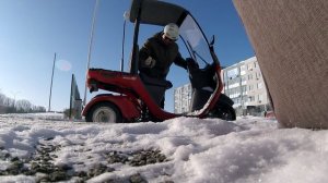 Завожу свой скутер Honda Gyro Canopy 4t в мороз на полусинтетическом масле. Клинит парковочный.
