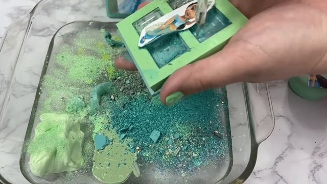 MINT Slime “Jasmine” -Mixing Makeup, Eyeshadow Glitter into Clear Slime ASMR Satisfying Video смотреть онлайн