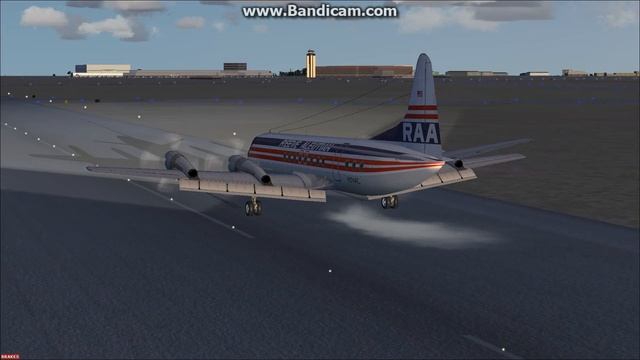 FSX Lockheed l188, afterlanding takeoff смотреть онлайн