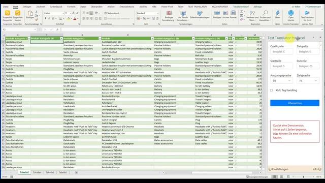 Excel-Text-Translator for MAC in der installierten Excel Version und im Browser - Office 365 AddIn смотреть онлайн