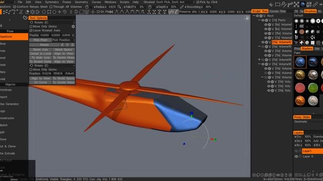 Helicopter Hardsurface Curve Cutting in 3D Coat - Narrated Timelapse смотреть онлайн
