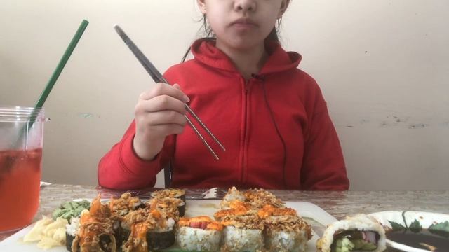 ASMR Sushi (Eating Sound) - luna's ASMR смотреть онлайн