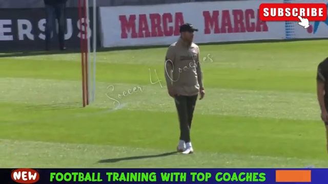 🎯Фитнес-разминка + пасовые упражнения / Атлетико Мадрид от Диего Симеоне смотреть онлайн