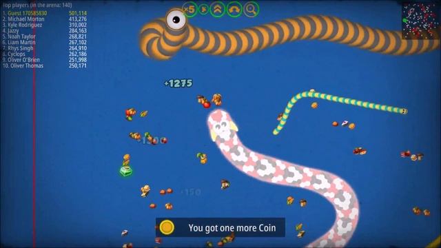 WormsZone.io Legendary Pro Skill Biggest Slither Snake Worms Zone io Funny Moments смотреть онлайн