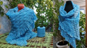 Шаль крючком. Схема прилагается.