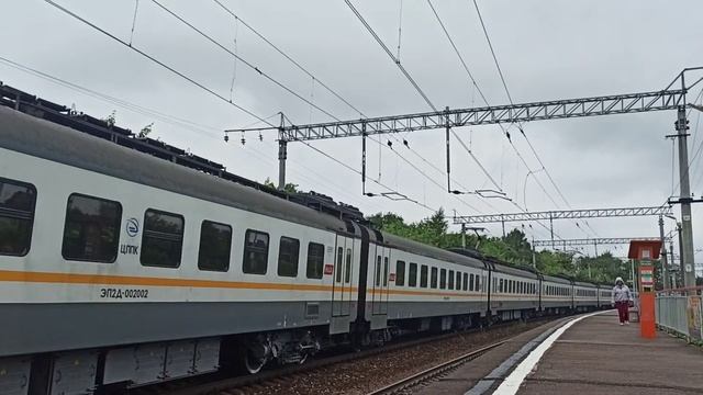 Электропоезд ЭП2Д-0020 "D2 Стрешнево" ст. Чеховская Рижское направление смотреть онлайн