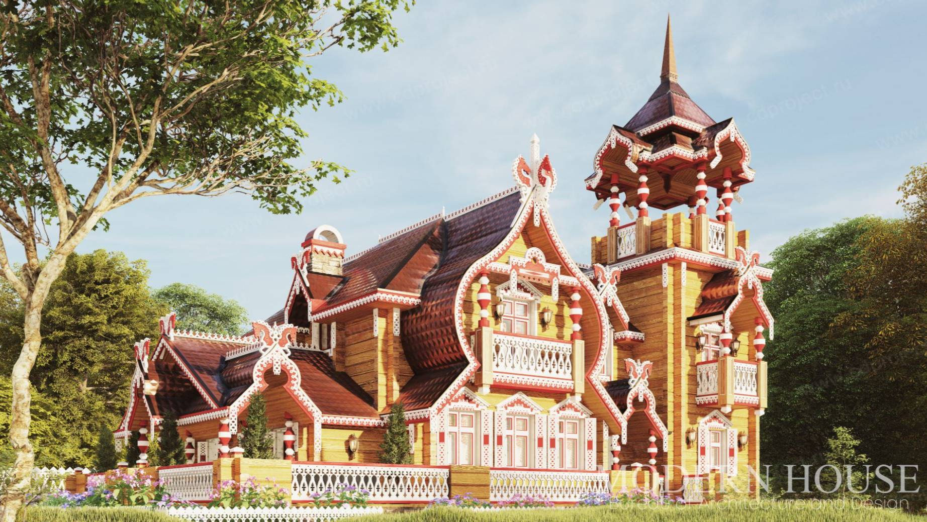 Усадьба в русском стиле 