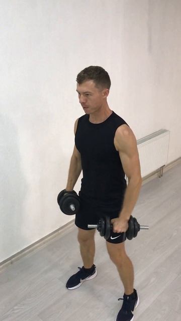 2 Махи гантелей в стороны (средний пучок дельт)