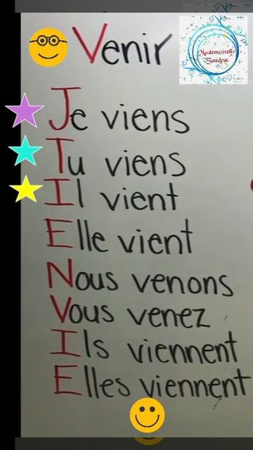 Verbe venir en francais. #french #education #learn смотреть онлайн