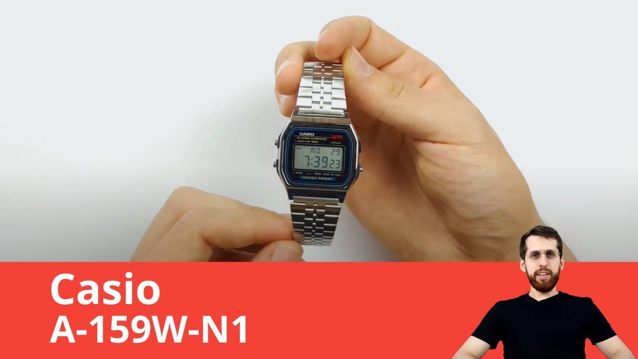 Часы Casio A-159W-N1. Обзор и настройка смотреть онлайн