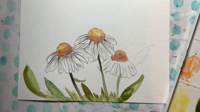 How to: Flowers ink & watercolor смотреть онлайн