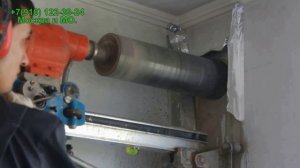 Как просверлить отверстие в бетонной стене под вентиляционную вытяжку на кухне. Алмазное бурение.