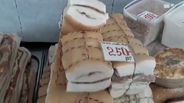 Продажа сала соленого в Моздоке на центральном рынке в молочном павильоне. Первый-мясной смотреть онлайн