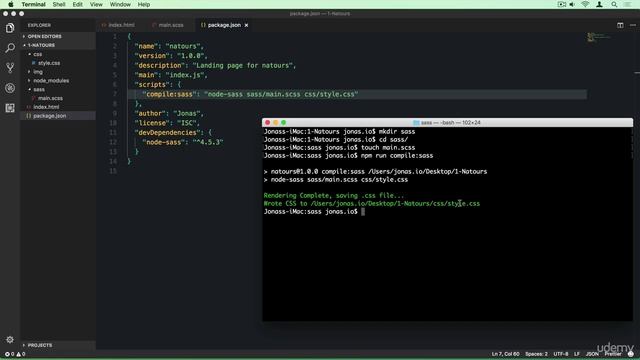 4 - 7. NPM Scripts Let's Write and Compile Sass Locally смотреть онлайн