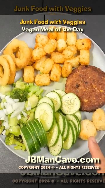 JUNK FOOD and VEGGIES VEGAN FOOD JBManCave.com #Shorts смотреть онлайн
