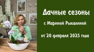 Дачные сезоны с Мариной Рыкалиной от 20 февраля 2025 года