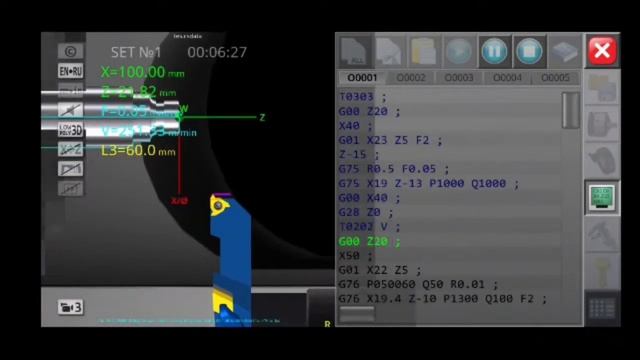 CNC Turning Simulator on android with 3 tool program (Diameter, Groove & Threading) смотреть онлайн