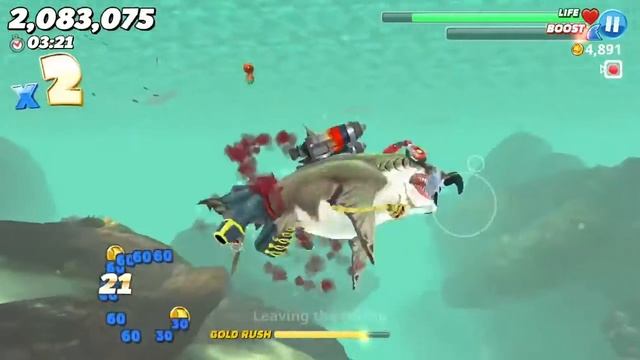 MEGALODON BEST PARTS (2) - Hungry Shark World смотреть онлайн