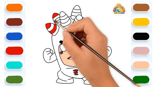Learn To Draw Oddbods Fuse Cartoon - Drawing And Coloring Tutorial For Kids