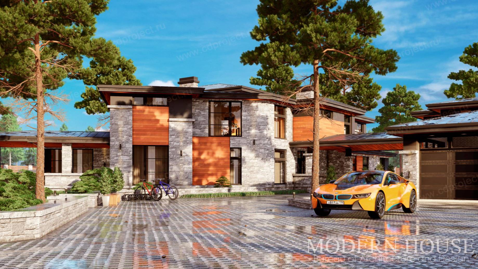 Загородный дом в стиле Американский модерн