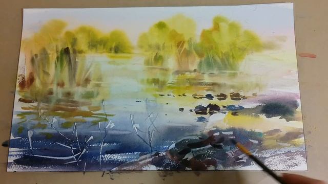 Watercolor Lesson, Wet On Wet Teqnique With Tatsiana Harbacheuskaya