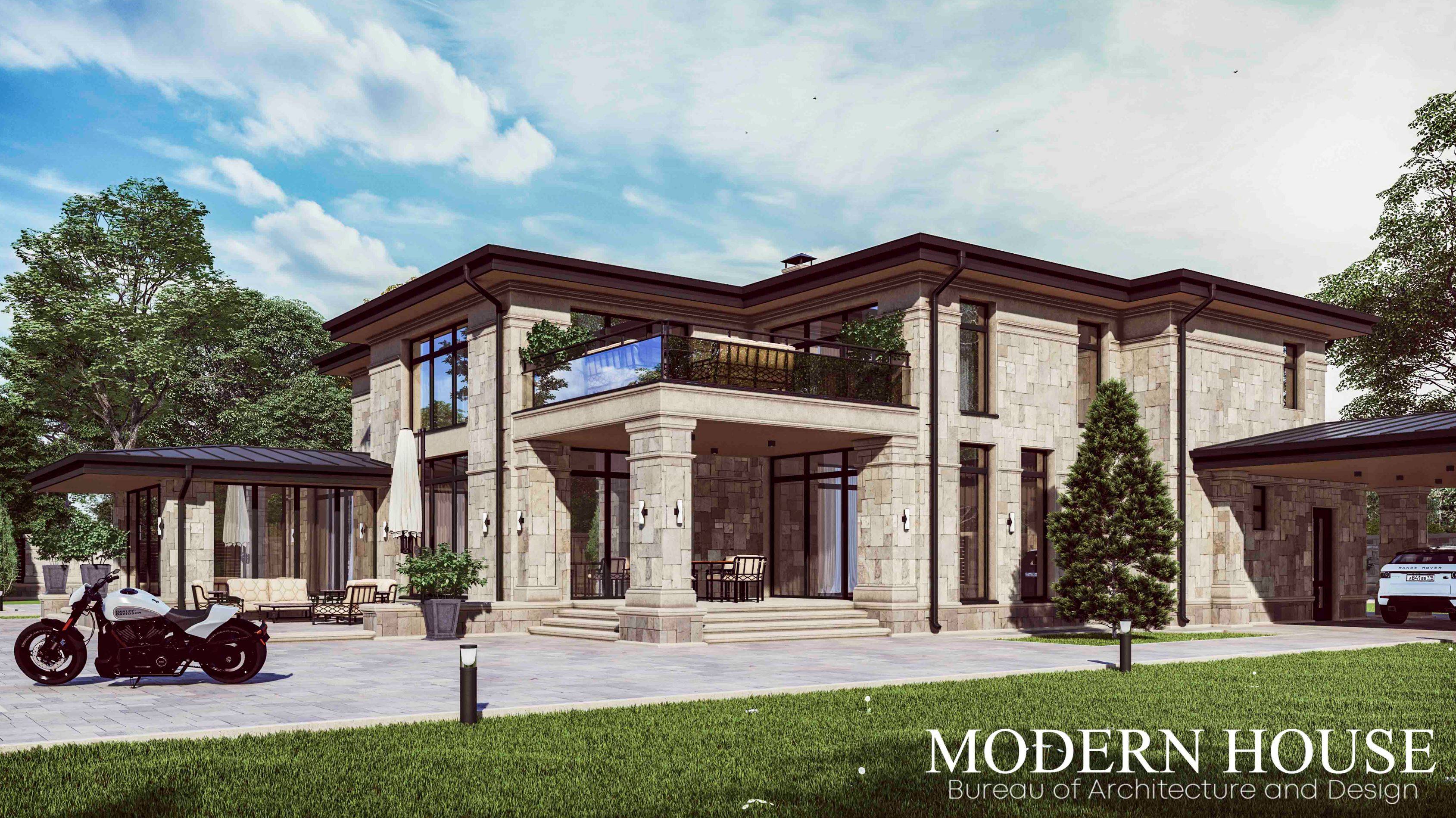 Загородный дом в стиле Американский модерн