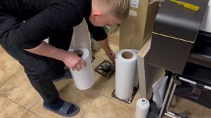 Загрузка материала в Canon TM-300