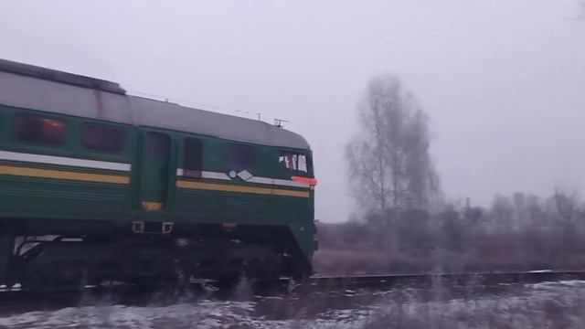 догонялки ЧМЭ3Т-7436 и М62-1484 на путях оборотного депо Бобруйск. смотреть онлайн