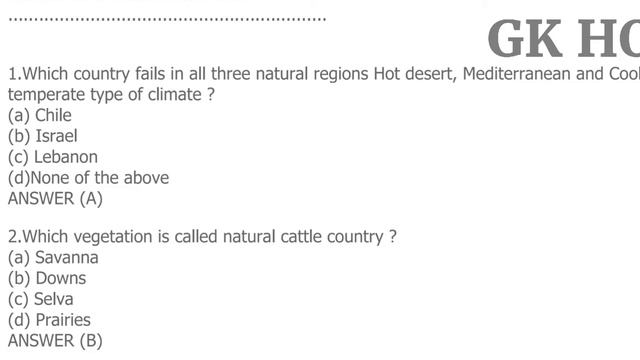 Top 40 Geography MCQ for TET, Group D, SSC ,PSC, Rail смотреть онлайн