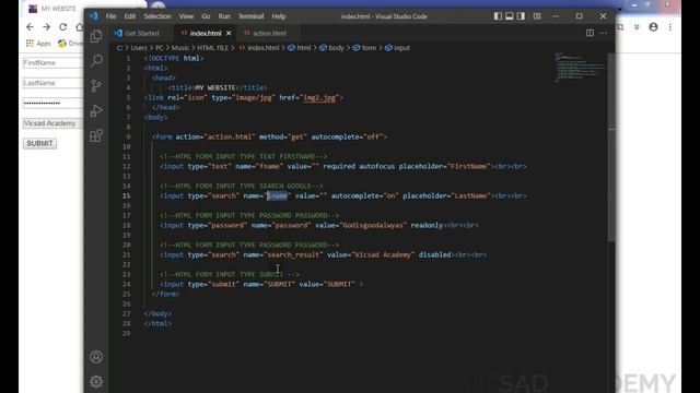 HTML 32 (HTML INPUT ATTRIBUTES) смотреть онлайн