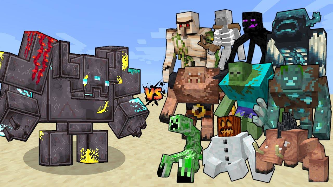 НЕЗЕРИТОВЫЙ МУТАНТ ГОЛЕМ ПРОТИВ БОССОВ МУТАНТОВ МАЙНКРАФТ смотреть онлайн