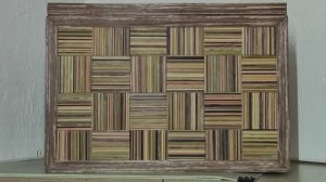 МК. Большой короб "Шахматка" из бумажной лозы. #273