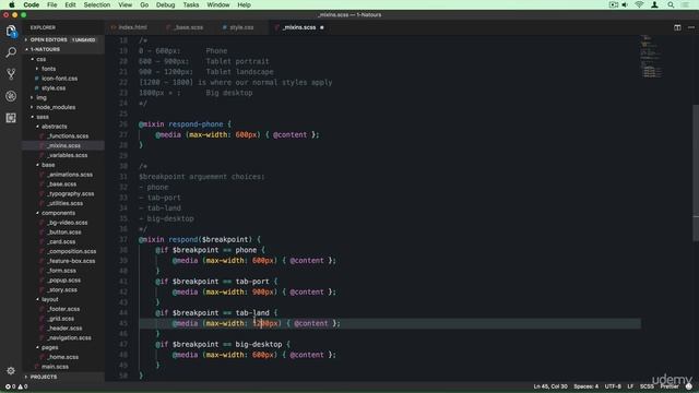 6 - 3. Let's Use the Power of Sass Mixins to Write Media Queries смотреть онлайн
