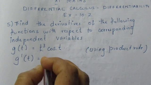 TN CLASS 11 MATHS DIFFERENTIAL CALCULUS DIFFERENTIABILITYEX 10.2  SUM 5