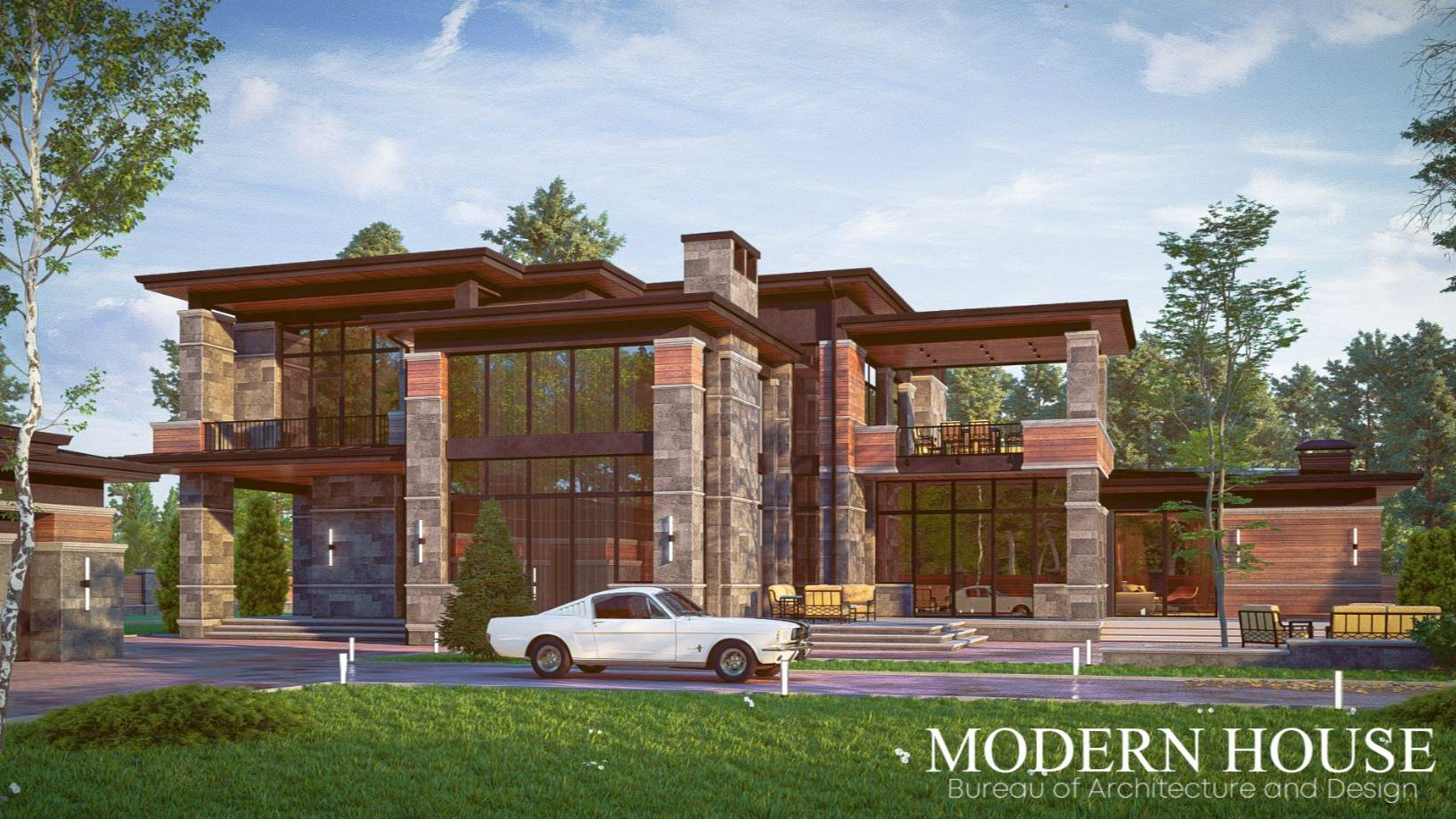 Загородный дом в стиле Американский модерн