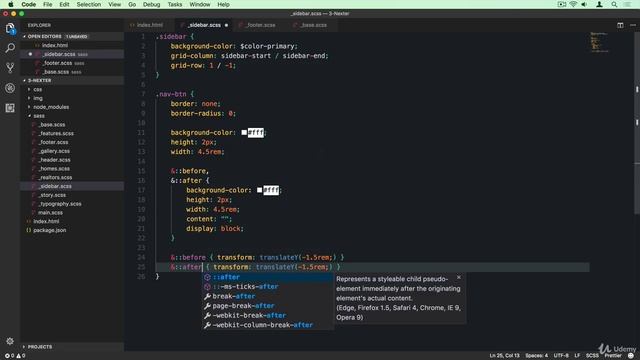 9 - 13. Building the Sidebar смотреть онлайн