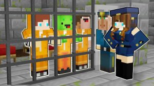 Новый побег сестры из тюрьмы? - Мультфильм Майнкрафт Джей Джей и Майки