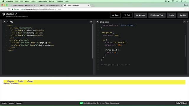 4 - 3. First Steps with Sass Variables and Nesting смотреть онлайн