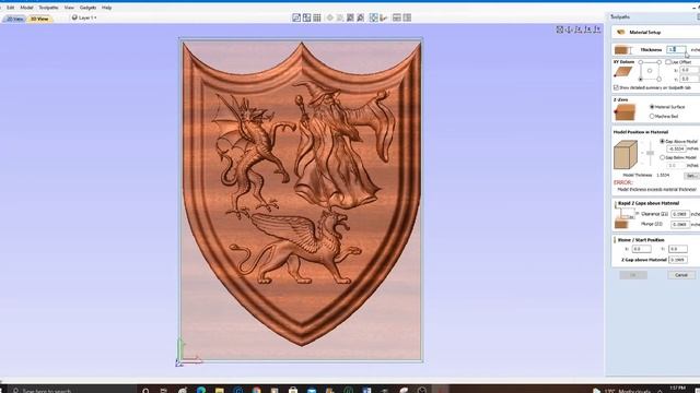 Vectric Aspire Multiple 3D Reliefs + Tools, Feeds And Speeds.