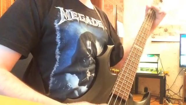 Pantera - Cowboys From Hell bass cover with dist смотреть онлайн