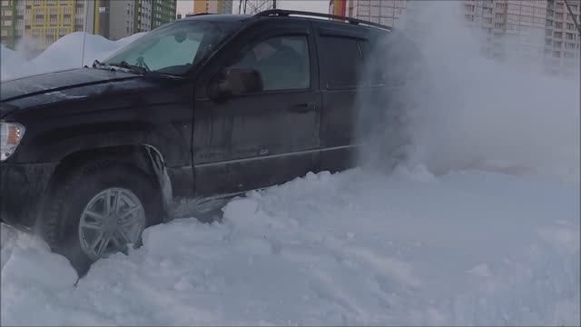 ДЖИП ГРАНД ЧЕРОКИ WJ.
ИСПЫТАНИЕ ПО СНЕГУ,