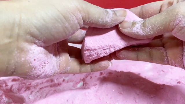 ASMR Baking Soda Crunchy Pink And White Marshmallows Crumble #AsmrCrushCrunchy