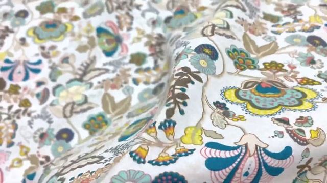Импорт. хлопок "Сказочное лето" цв.мятный, ш.1.5м, хлопок-100%, 100гр/м.кв АРТ 17615 смотреть онлайн