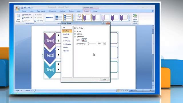 Microsoft® Word 2007: How to change colors of a flow chart on Windows® 7 смотреть онлайн