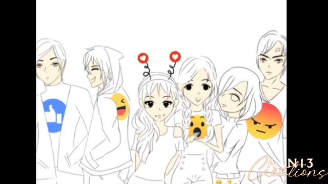 Facebook Reactions Anime Version Speed Paint (Ibis Paint x) смотреть онлайн