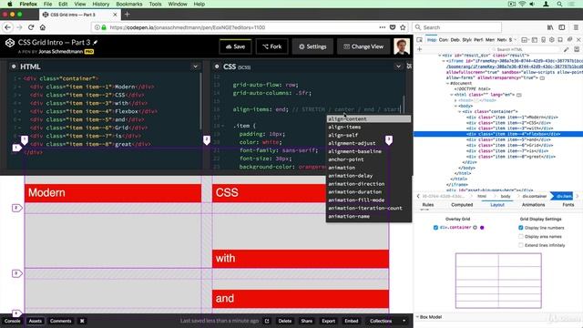 8 - 13. Aligning Grid Items смотреть онлайн