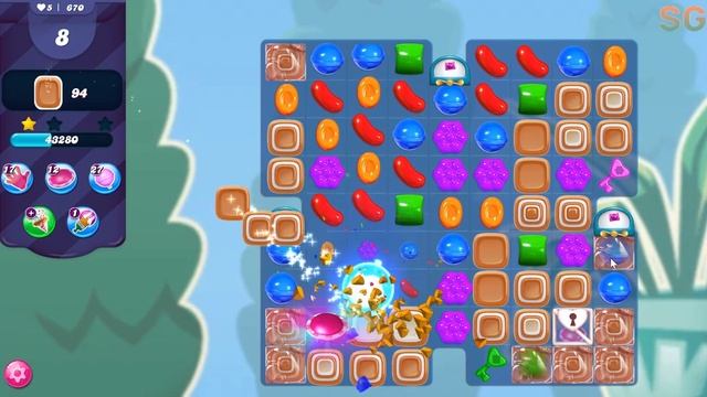 Candy Crush Saga Level 670 (No Boosters) смотреть онлайн