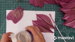 Лилия из изолона. Тонировка, тычинки