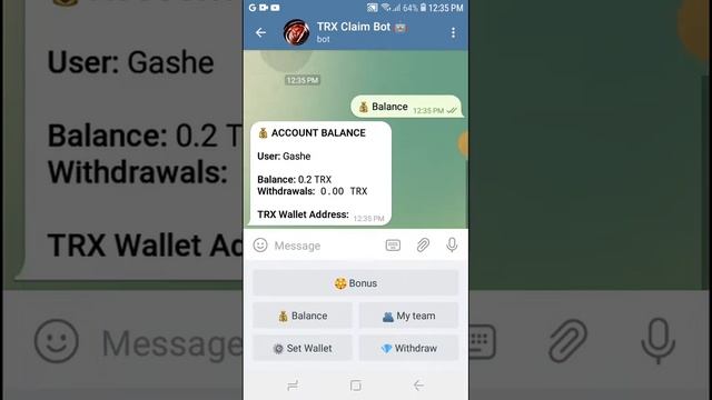 Trx bot legit reffer and get 100 Trx Don't miss, смотреть онлайн